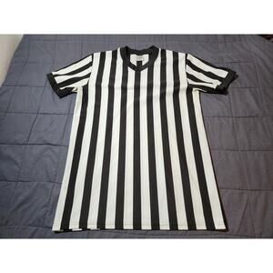 Dick's Sporting Goods Official Referee Shirt Jersey S/M19x29 Striped V-Neck